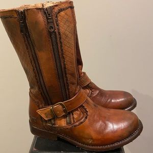 BEDSTÜ Teak Rowan Red Hustle Leather Boots Sz 8.5